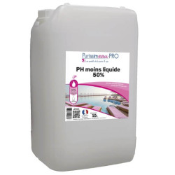 PH moins liquide 50% pour piscine, bidon 10L