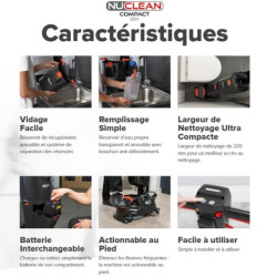 Caractéristiques Autolaveuse à batterie 220NX Numatic