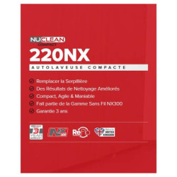 Avantages Autolaveuse à batterie 220NX Numatic compacte Nu-Clean
