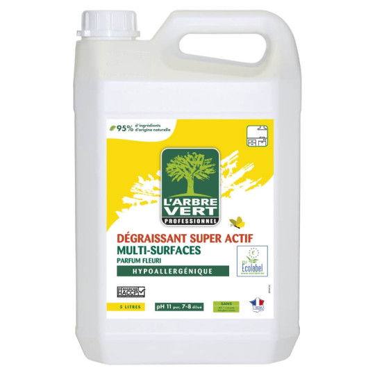 Dégraissant Super actif multi-surfaces Ecolabel L'Arbre Vert - bidon 5L