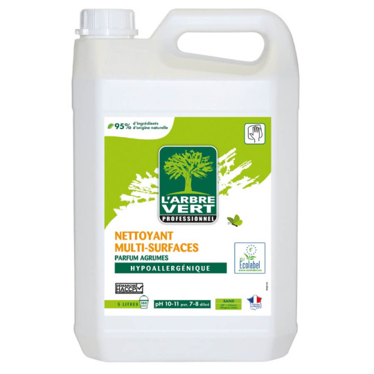 Nettoyant Multi-surfaces Ecolabel L'Arbre Vert Agrumes 5L