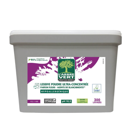 Lessive en poudre ultra concentrée L'Arbre Vert 300 Lavages