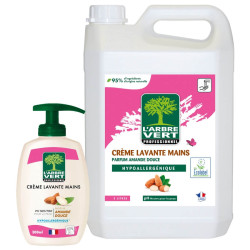 Crème Lavante mains pH neutre L'Arbre Vert parfum Amande douce