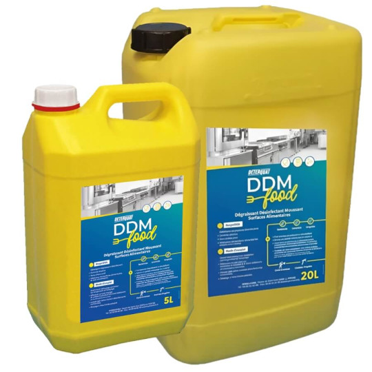 Nettoyant dégraissant désinfectant alimentaire DETERQUAT DDM FOOD sans chlore actif