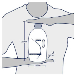 Dimension bidon Adoucissant linge concentré Cajoline DeoSoft 5L Pro Formula