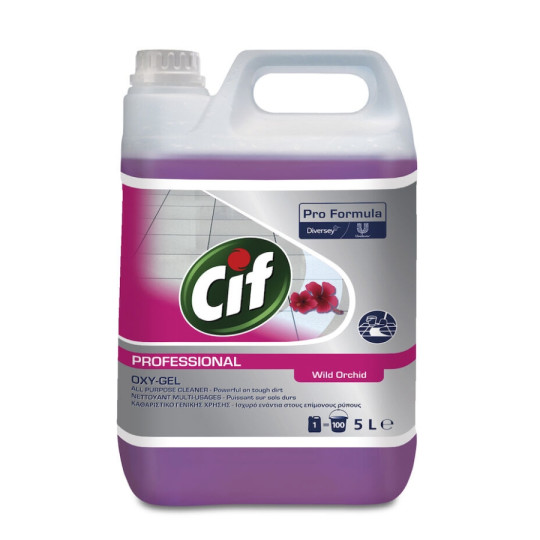 Nettoyant multi-usage Cif Pro Formula Oxygel Orchidée 5L