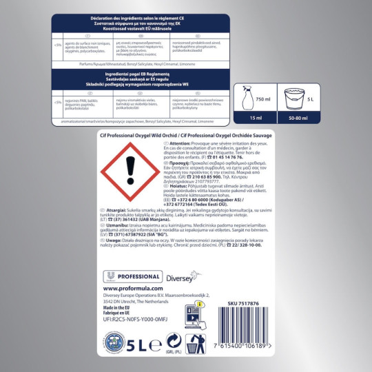 Cif Pro Formula Oxygel Orchidée 5L