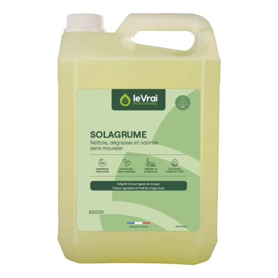 Détergent sol dégraissant Solagrume 5L Le Vrai Professionnel