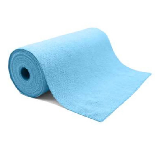 Chiffon microfibre bleu 200G 30X30Cm Rouleau 50u