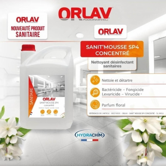 Nettoyant  pour sanitaire désinfectant détartrant concentré liquide 5L