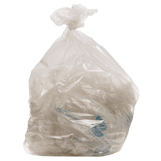 Sac poubelle 130 Litres transparent - Basse densité 40µ