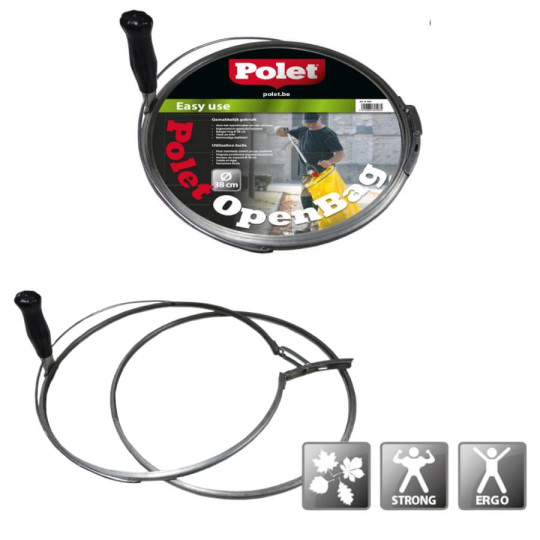 Porte sac poubelle avec poignet Ø 38cm