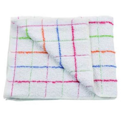Serpillère bouclette coton 50x60cm Liseré de couleur