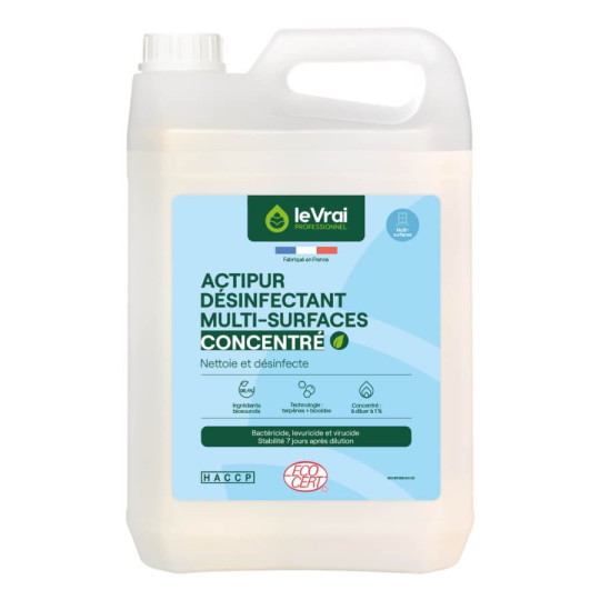 ACTIPUR Désinfectant Multi-surfaces concentré 5L - Le Vrai Professionnel