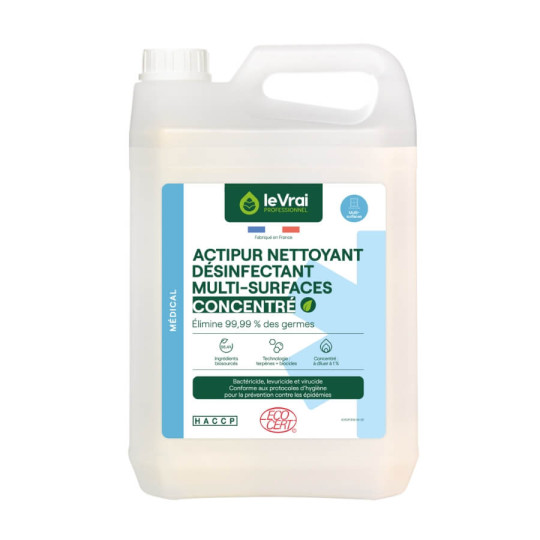 ACTIPUR Nettoyant désinfectant médical concentré - ECOCERT- 5L