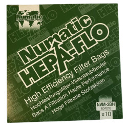Lot 10 sacs Filtres HEPAFLO 15 litres Numatic