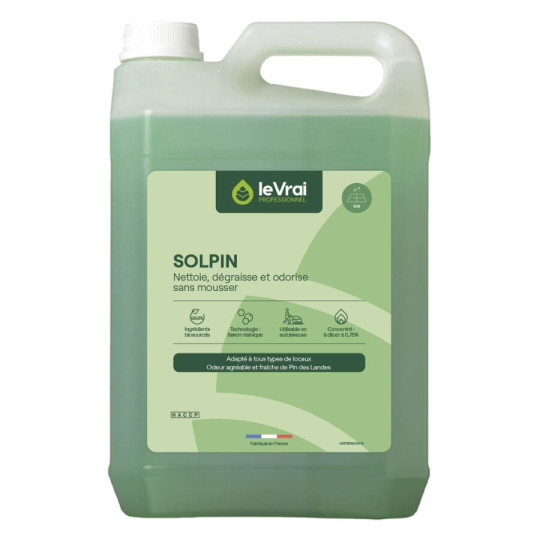 Détergent sol dégraissant SOLPIN 5L Le Vrai Professionnel