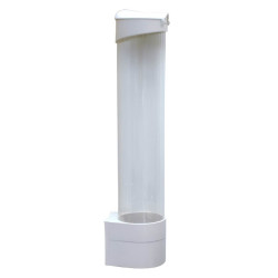 Distributeur de gobelets blanc pour fontaine à eau (x100 gobelets)