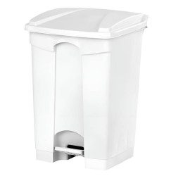 Poubelle à pédale 45L blanche alimentaire