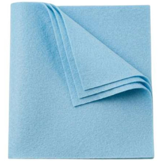 Lavette microfibre  bleue non tissée 38x40cm non tricotée 140g Guialto