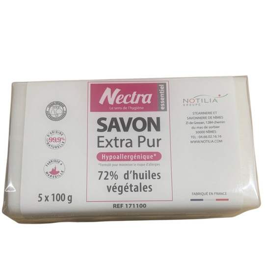 Savon de Marseille glycérinée 100grs - Lot de 5