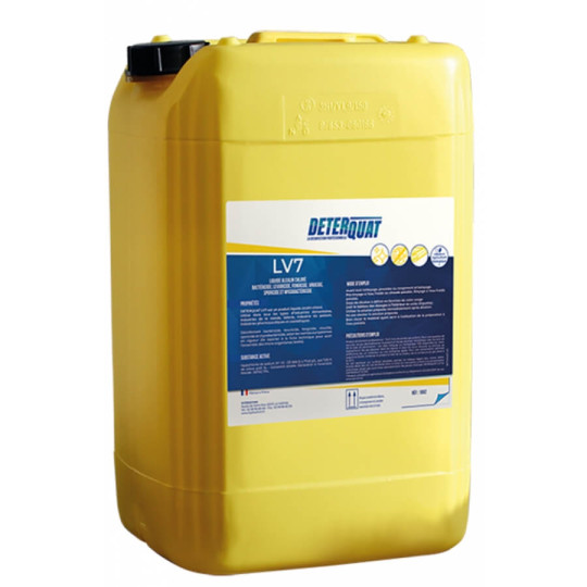Détergent Désinfectant alcalin chloré 24Kg non moussant et séquestrant DETERQUAT LV7