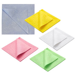 Lavette non tissée aiguilletée 38x38 cm HACCP - 5 coloris