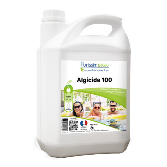 Algicide piscine préventif et curatif - Algicide 100 Purissim'eau 5 L