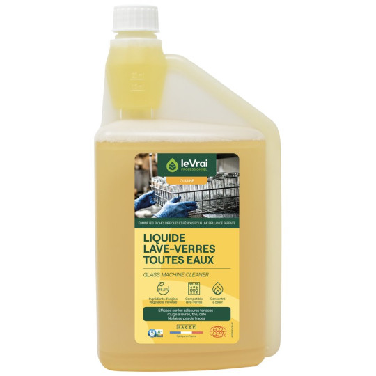 Liquide lave-verres professionnel toutes eaux 1L