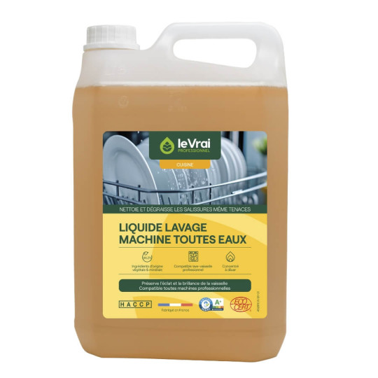 Liquide de lavage lave-vaisselle professionnel toutes eaux 5L