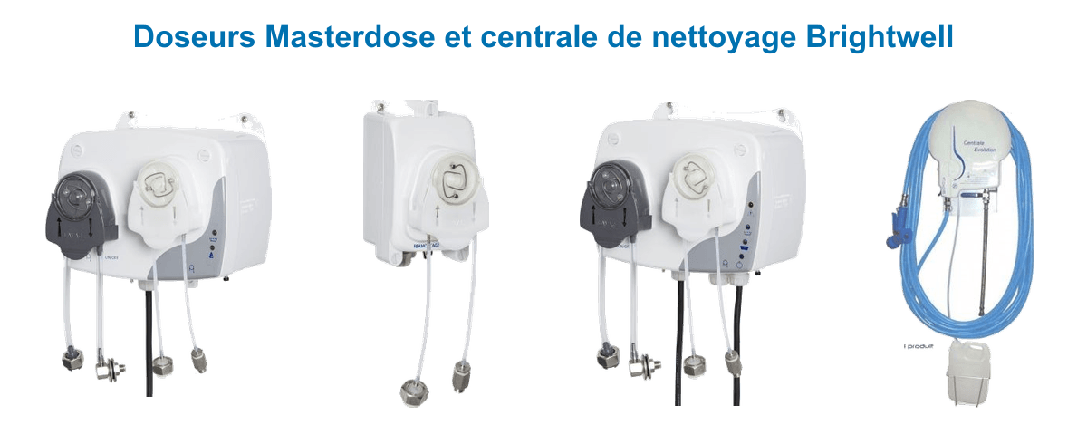 Doseurs lave-vaisselle Brightwell Masterdose LR Micro, Masterdose R et Masterdose LRS et centrale de nettoyage