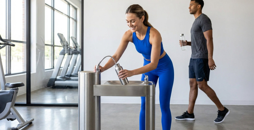 Fontaine à eau salle de sport : transformez l'expérience